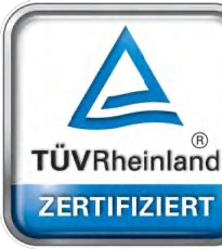 TÜV Rheinland zertifiziert
